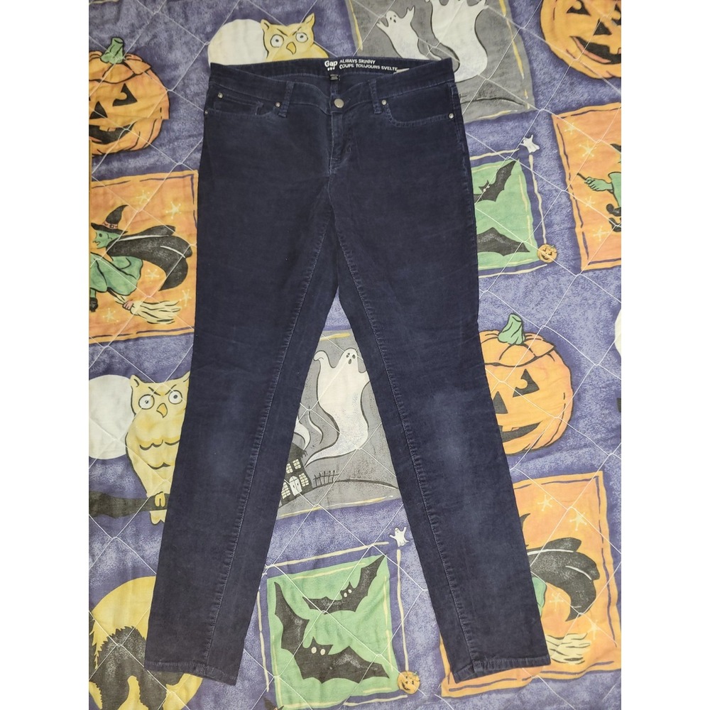 Gap Always Skinny Jeans Women's Size 8 Blue Corduroy‎ Size 32 x 28 178